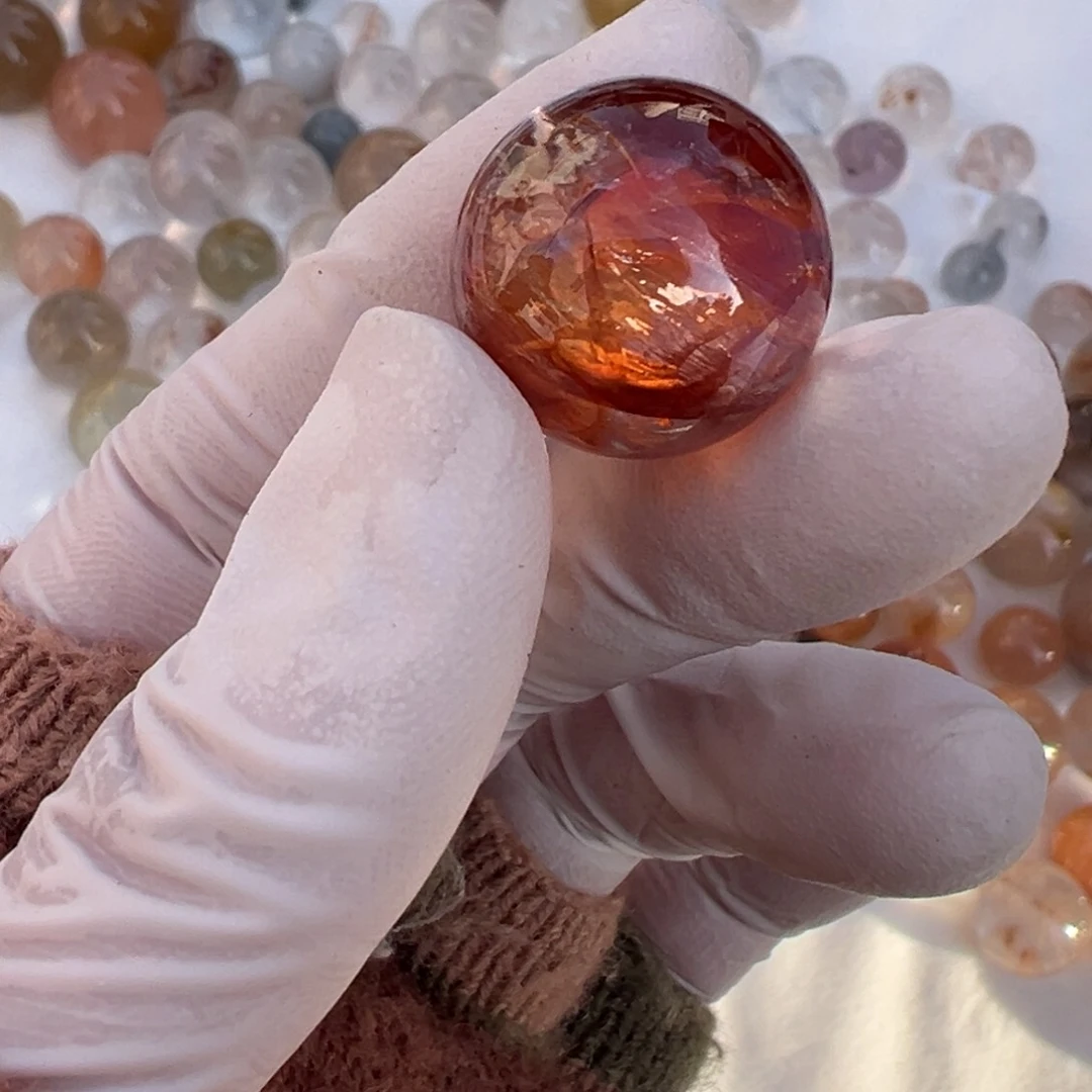 水晶胶花18mm打孔定制不退换未镶嵌厚**物