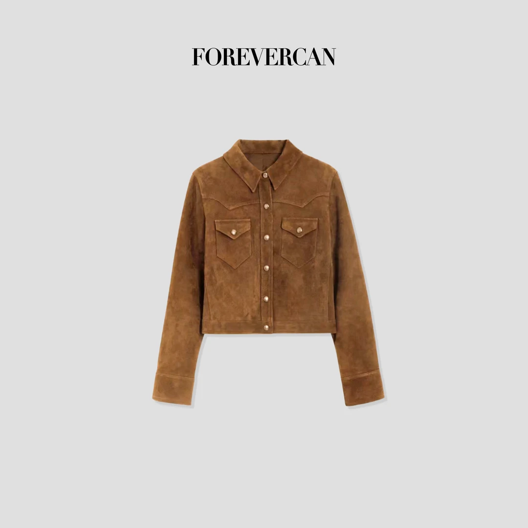FOREVERCAN“翁布里亚”复古感短款夹克外套 SC21916