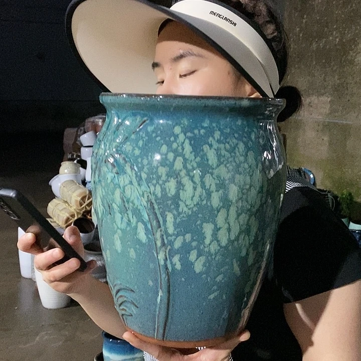紫砂花盆正品口20高25