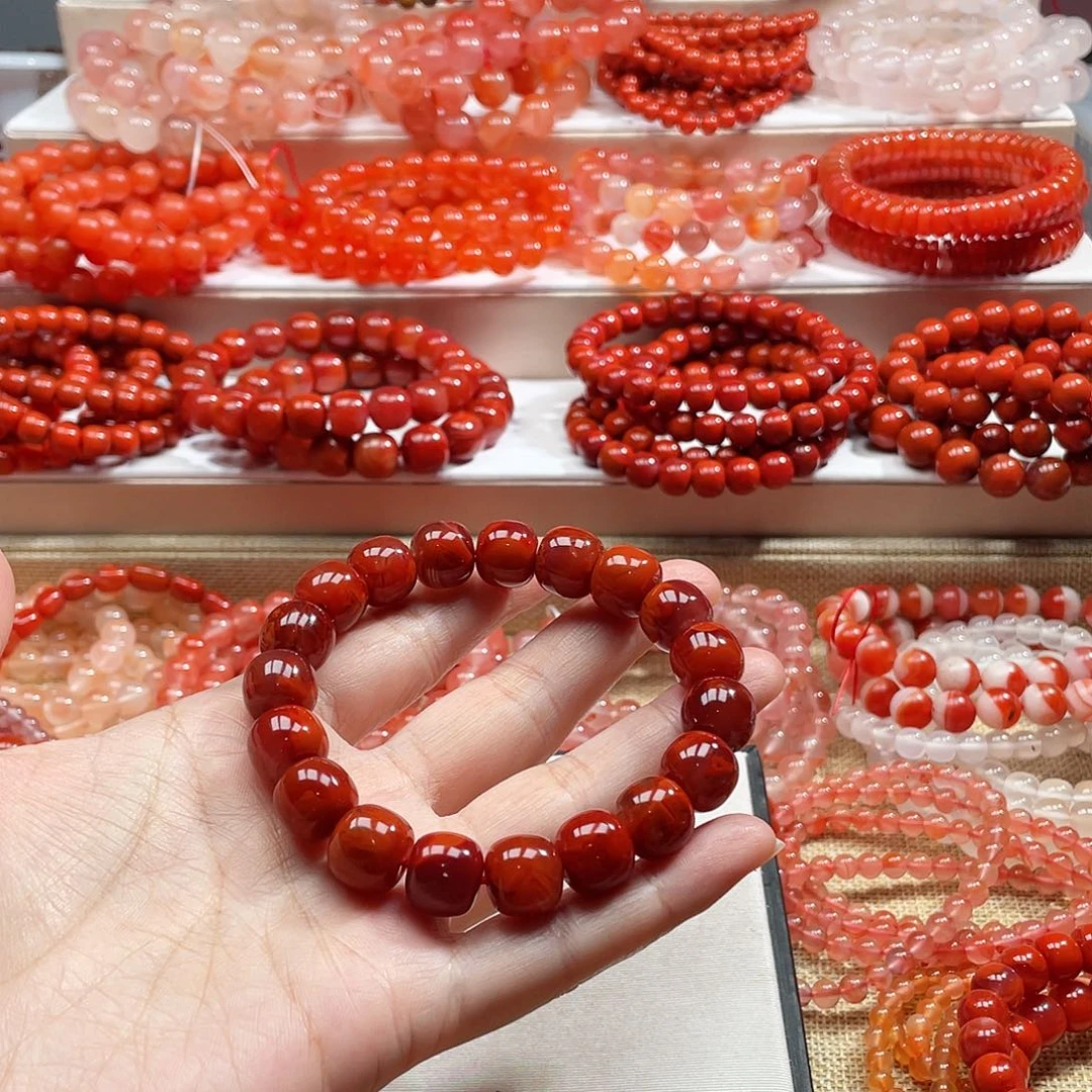 阿***虎南红玛瑙未镶嵌手链