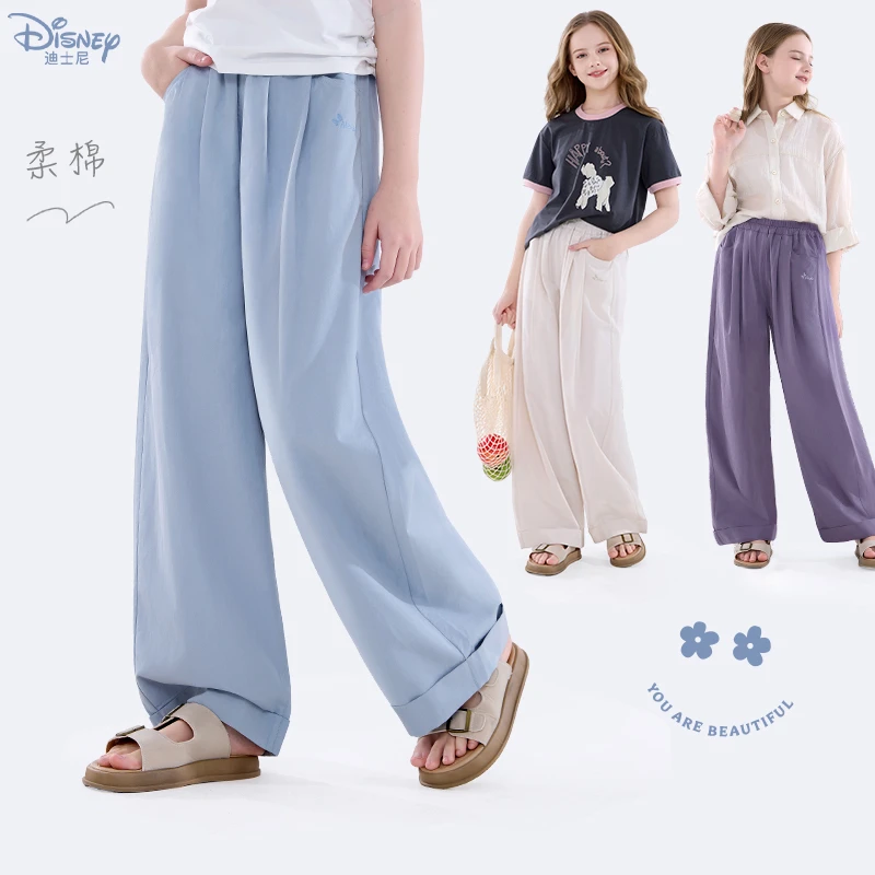 女童裤子2025新款夏季儿童休闲裤中大童宽松直筒裤女孩运动长裤薄