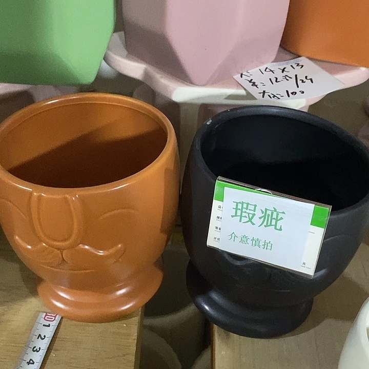 紫砂花盆多肉瑕疵盆有孔。