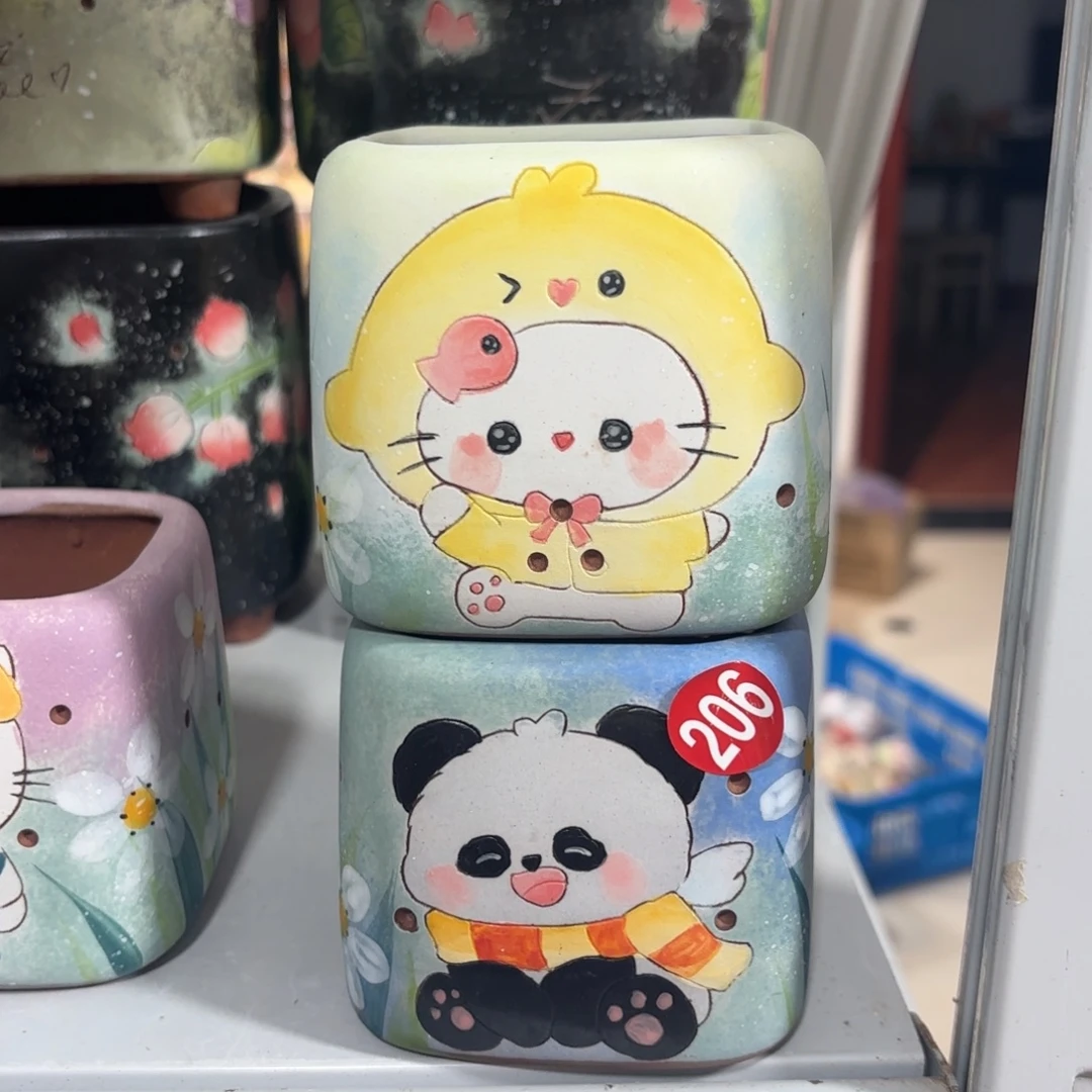 景德镇手绘花盆陶瓷7/8