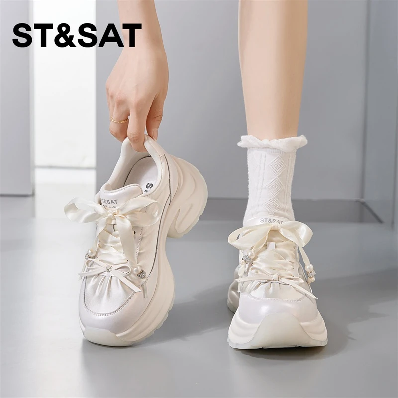 星期六老爹鞋女2025夏季新款女鞋女款鞋子爆款百搭夏天厚底运动鞋