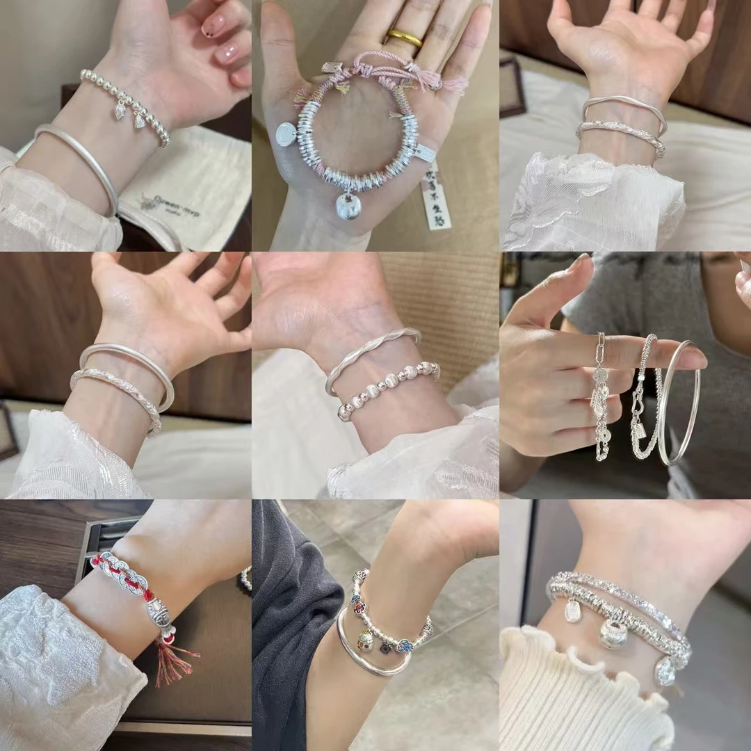 【足银热卖款】 足银热卖款气质定制设计款女款diy高定足银饰品