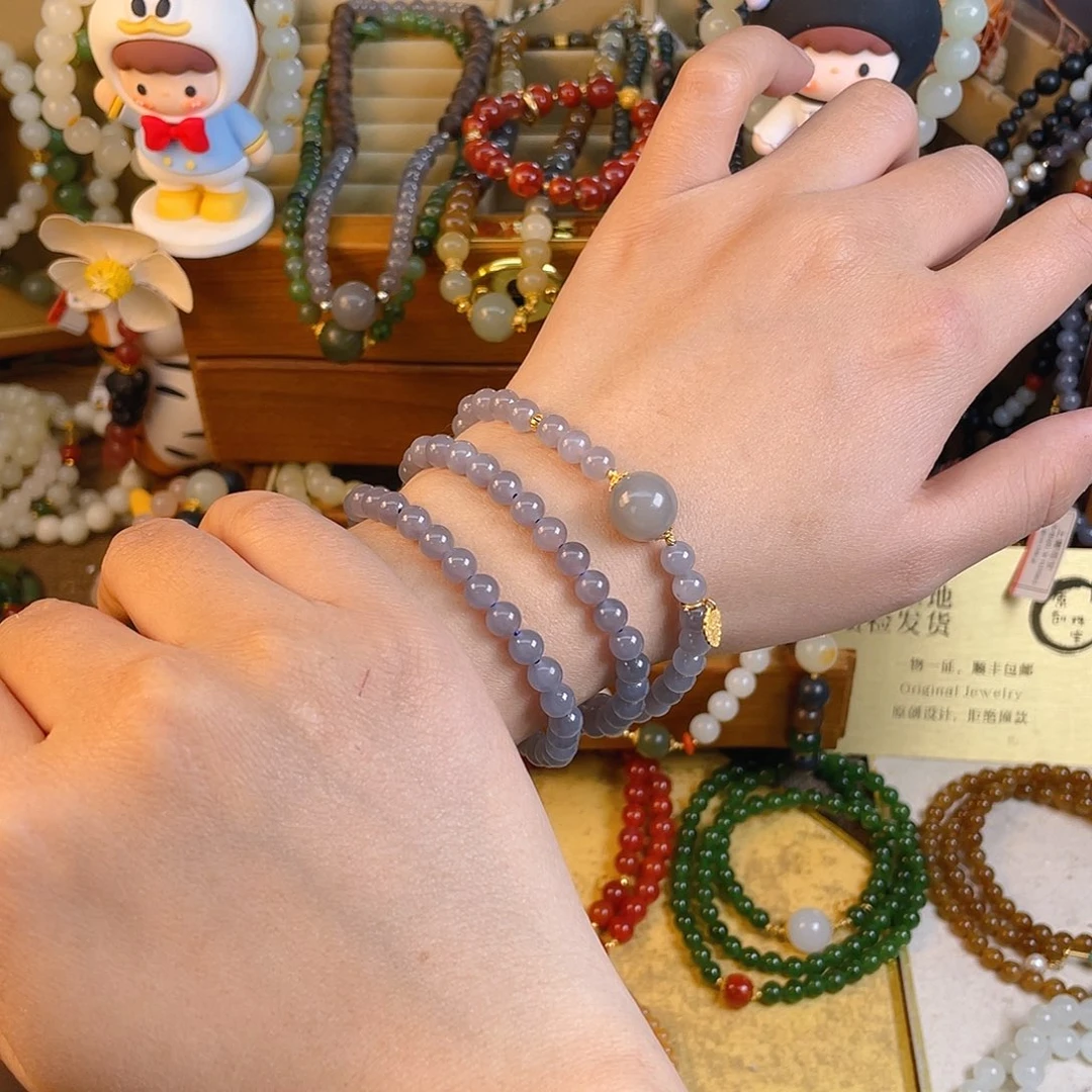 和田玉多圈手串未镶嵌