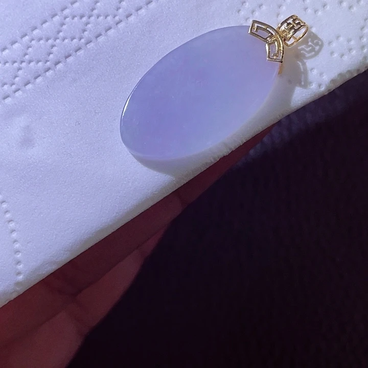 颈饰18K金镶嵌翡翠翡翠