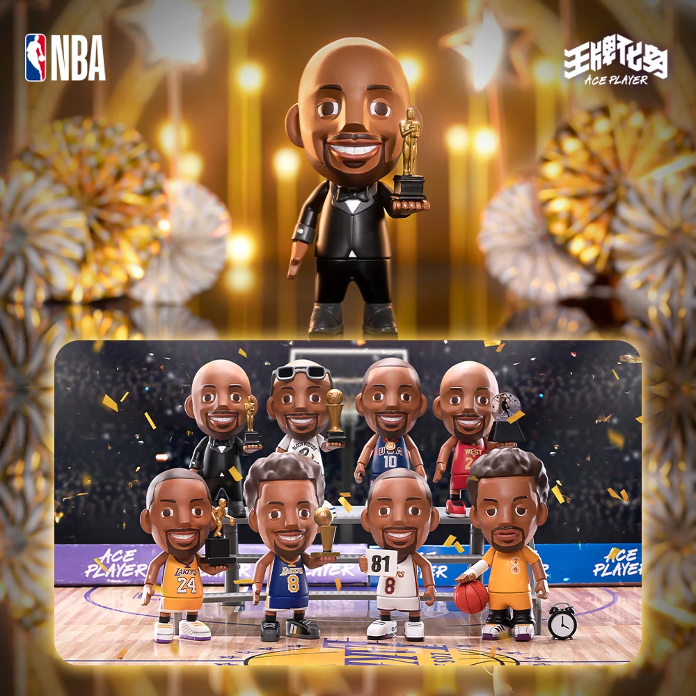 王牌化身NBA正版科比曼巴盲盒湖人队可动潮玩手办公仔摆件全明星