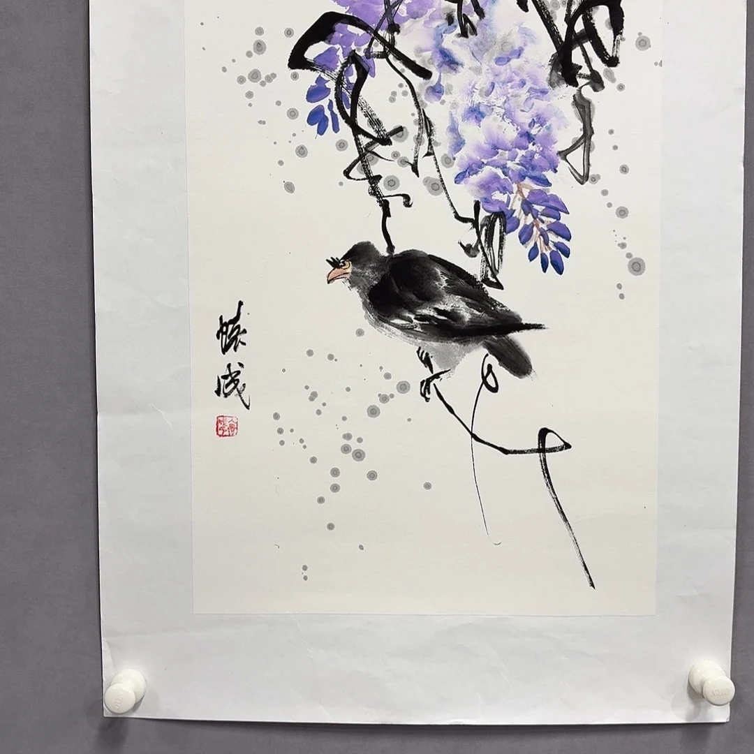 国画亲笔手绘放心去藏