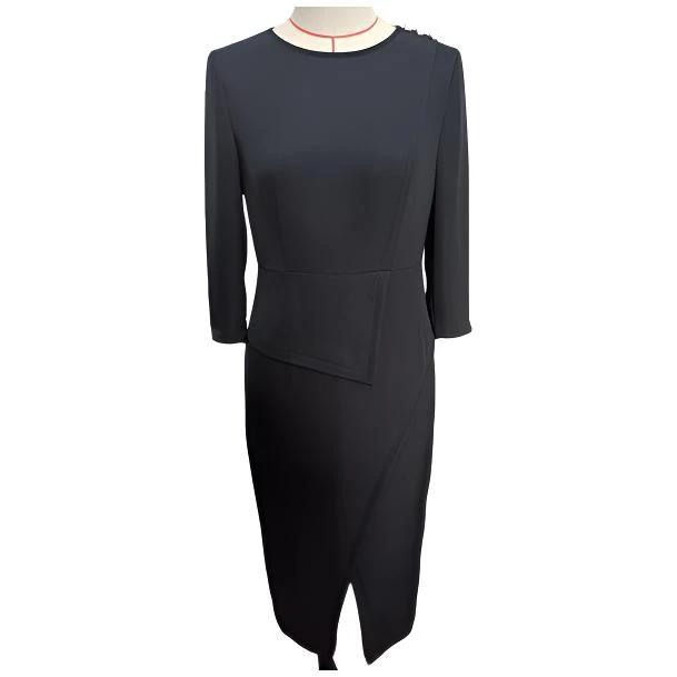 968011桑蚕丝A字裙2025年秋新款时尚通勤减龄连衣裙