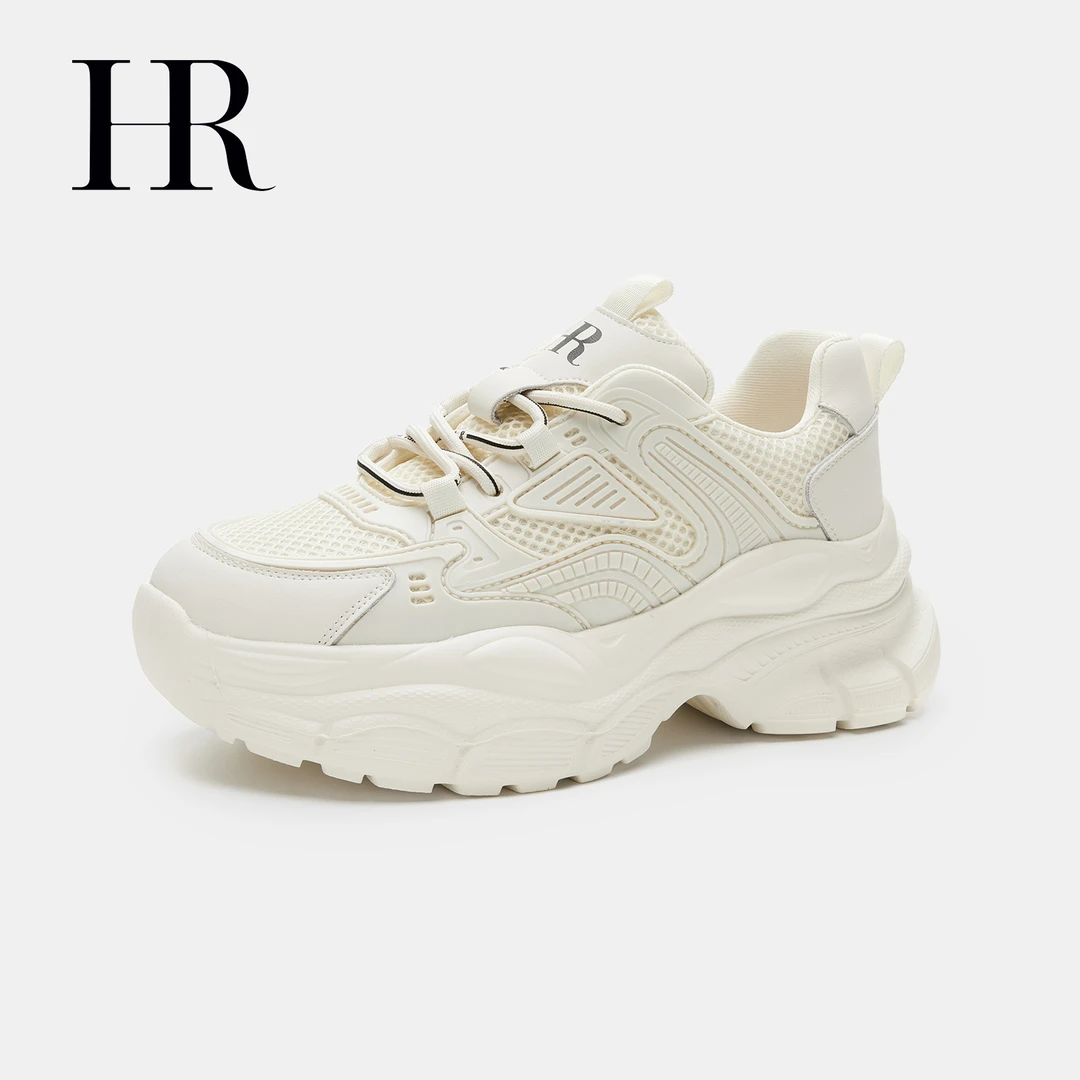 HR/赫莲娜厚底老爹鞋女2025新款春季百搭网红超火炸街增高运动鞋