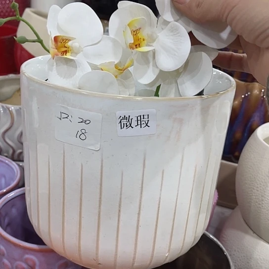 多肉绿植陶瓷花盆9.9包邮，有孔