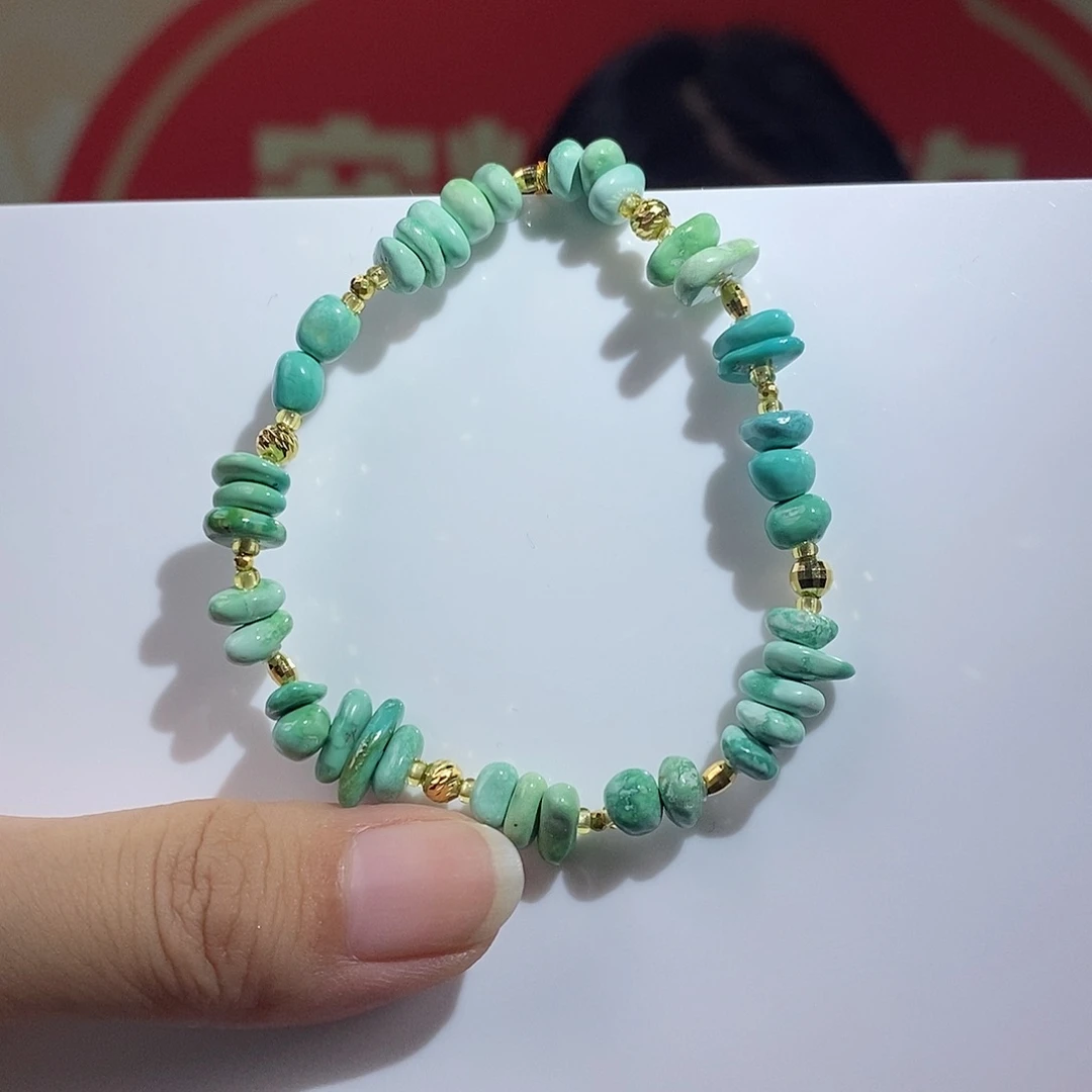 绿松石18K金镶嵌珠宝奇石