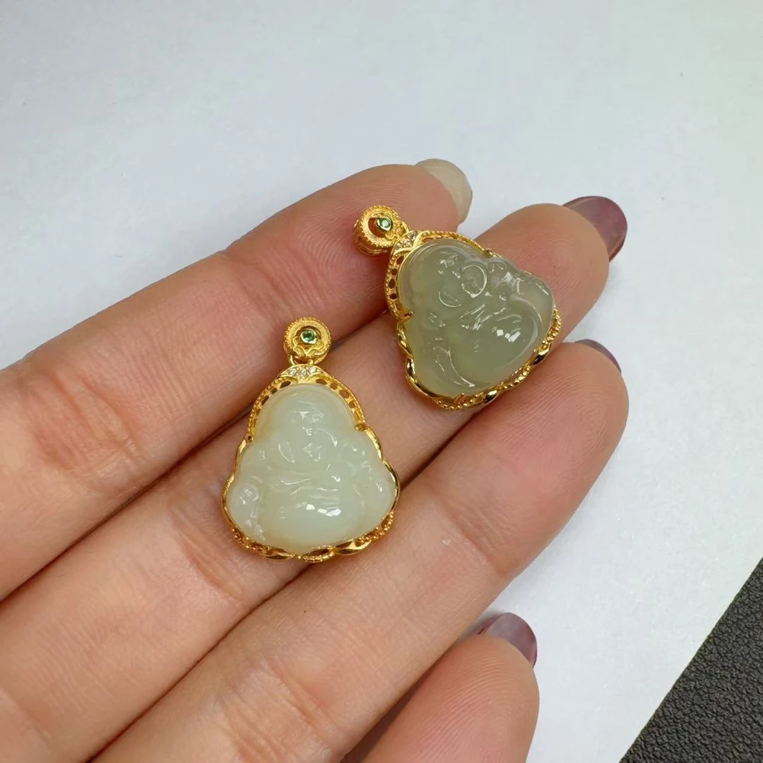 【玉经纶】32792/Q103-和田玉佛公吊坠-多样性发其一