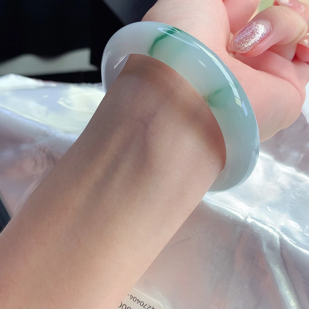 未镶嵌手镯翡翠天然A货翡翠56/57锦上添花种老肉细