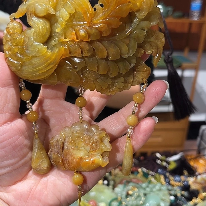 未镶嵌岫玉毛衣链
