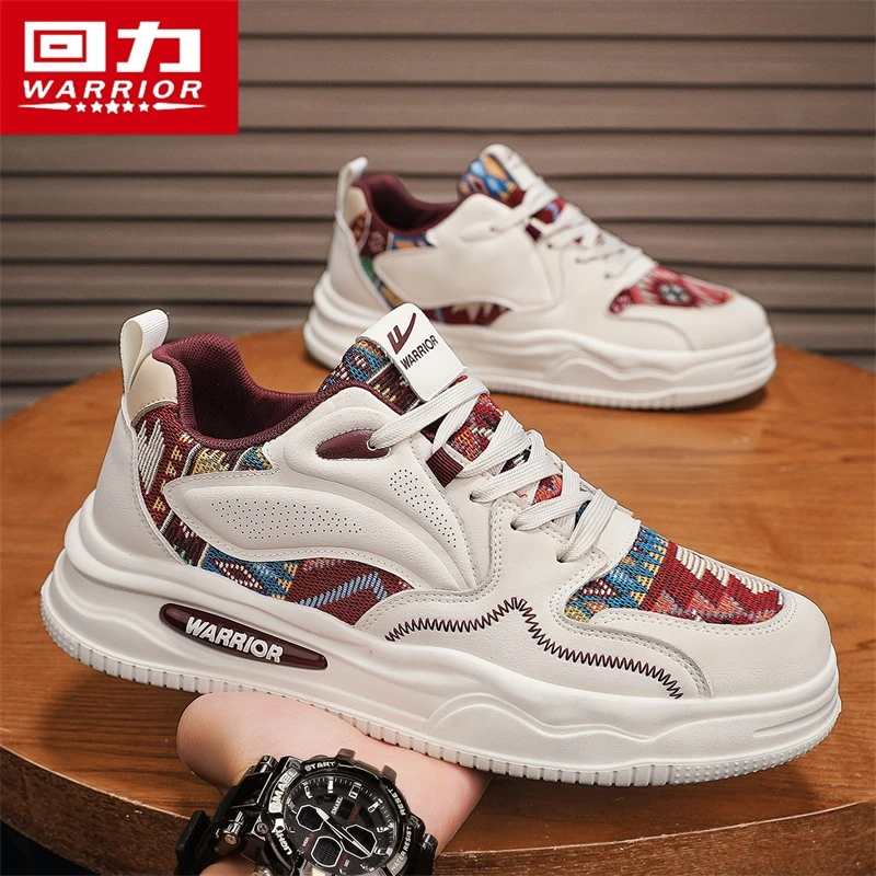 回力男鞋冬季国潮刺绣休闲阿甘板鞋运动百搭小众原创设计感小白鞋