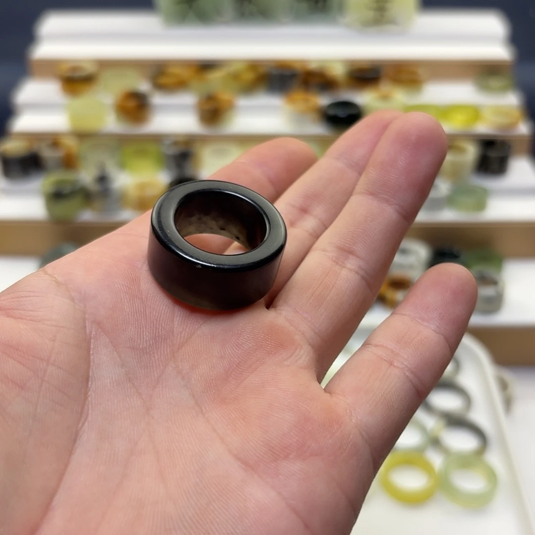 辞***·未镶嵌蛇纹石玉戒指20内径