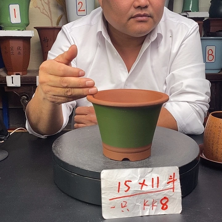 紫砂花盆货号一只KK8