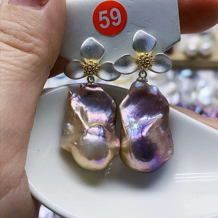 颈饰银S925镶嵌淡水珍珠