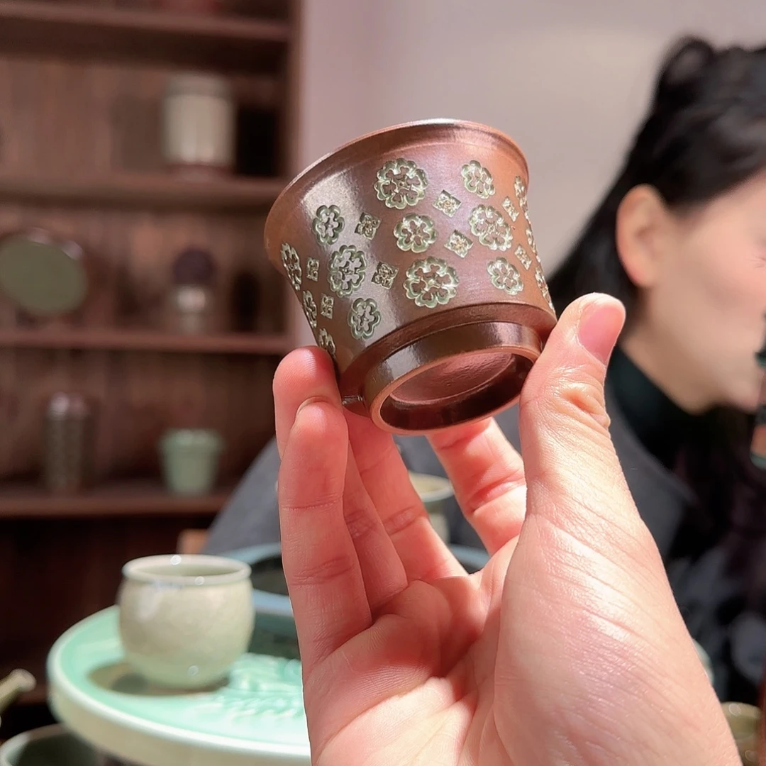 宝相花草木灰系列手工杯