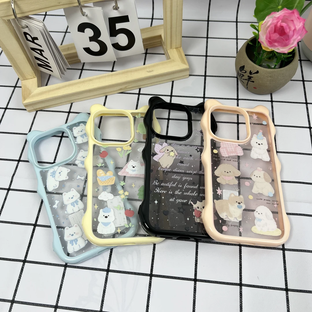 超可爱波浪边猫耳朵小可爱适用于苹果华为系列手机壳