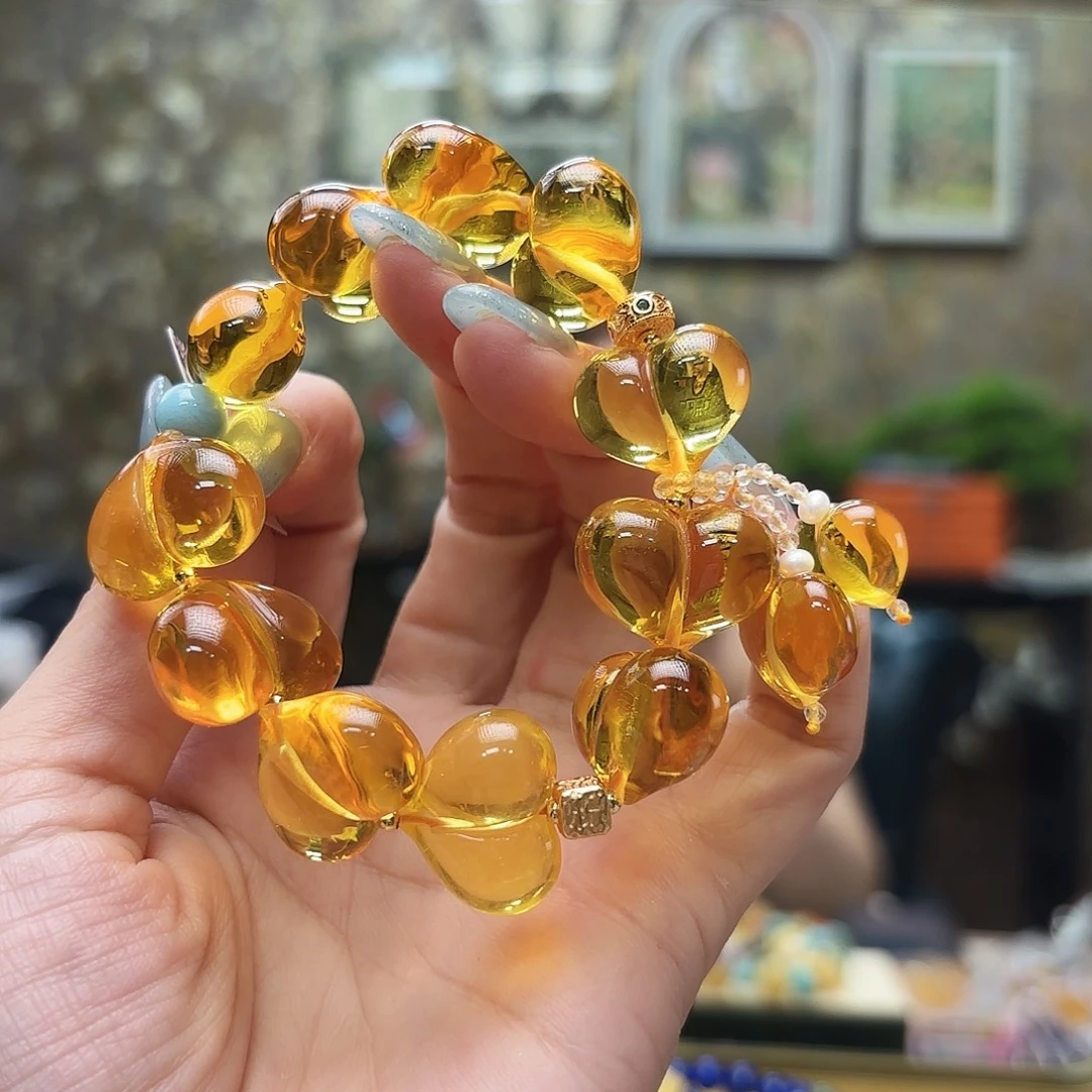 未镶嵌琥珀手链琥珀