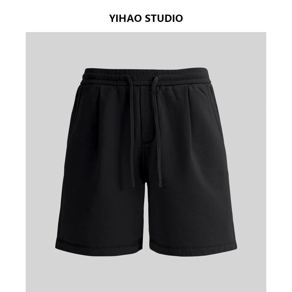 YIHAO STUDIO夏季新款男士百搭纯棉短裤透气舒适宽松休闲五分裤