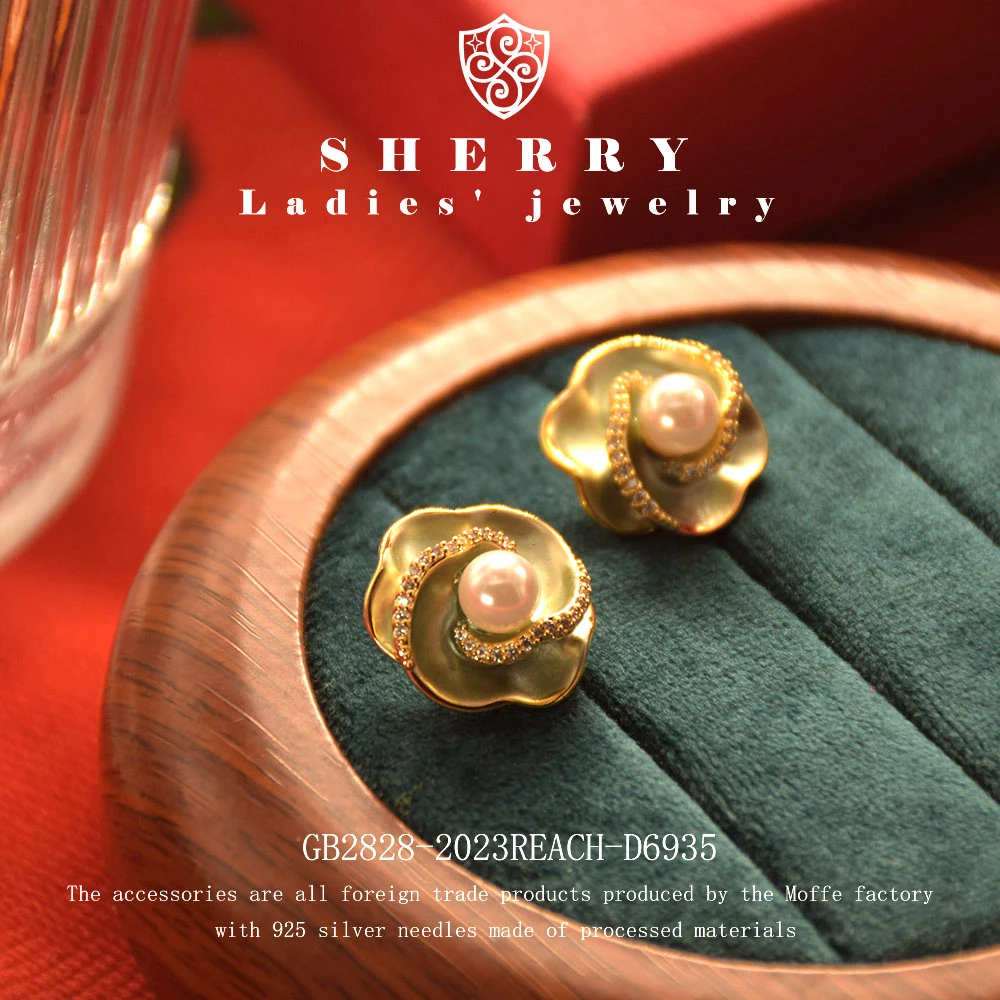 铜合金耳饰 设计师款橄榄花园耳钉xc～D6935