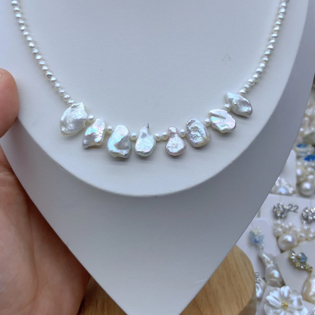 何***以淡水珍珠耳饰未镶嵌