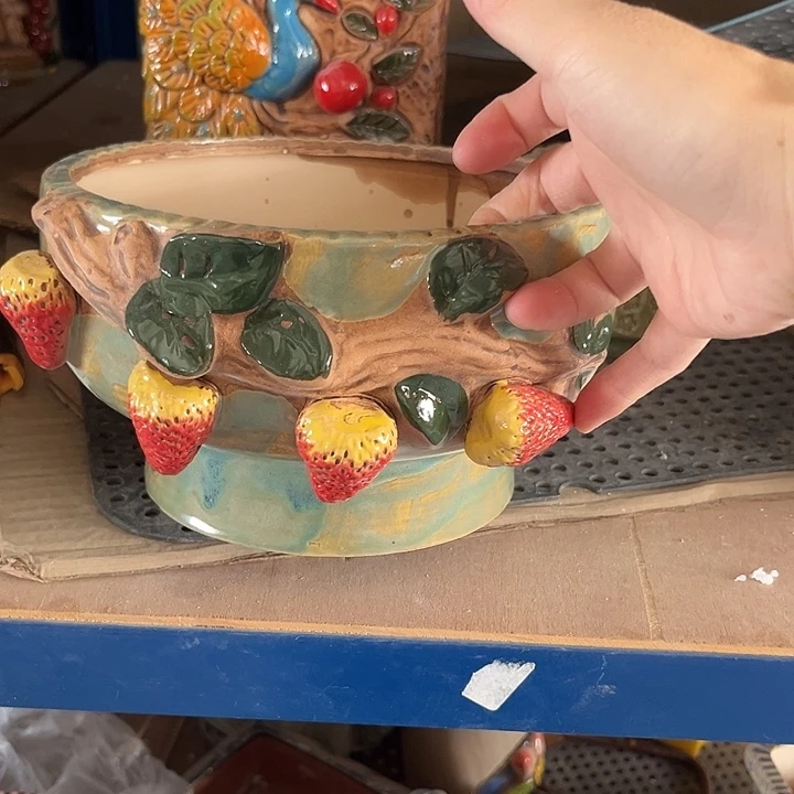 紫砂花盆粗陶材质多肉花盆