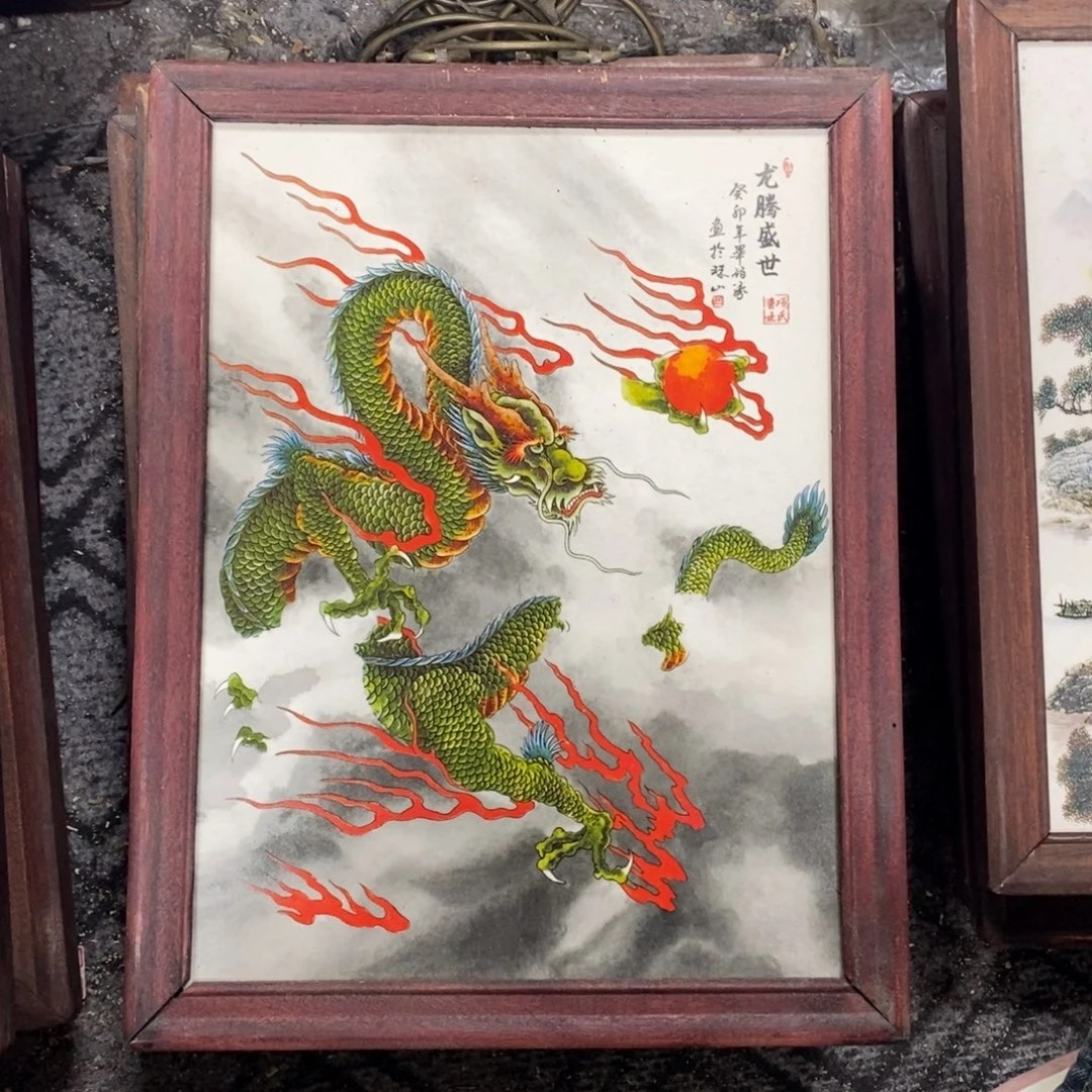 瓷片37*28 景德镇瓷板画柴窑烧制
