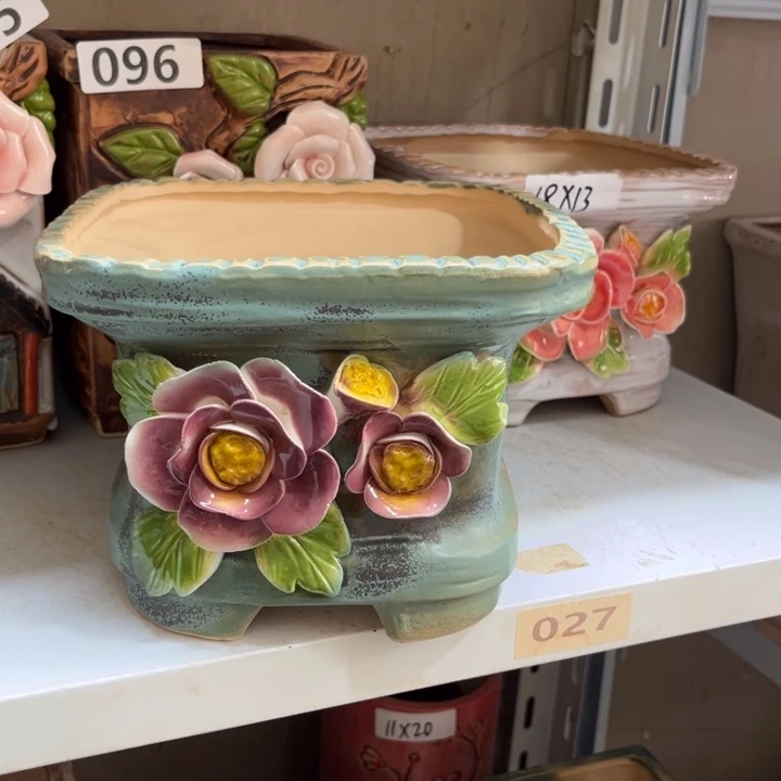 紫砂花盆粗陶材质多肉花盆