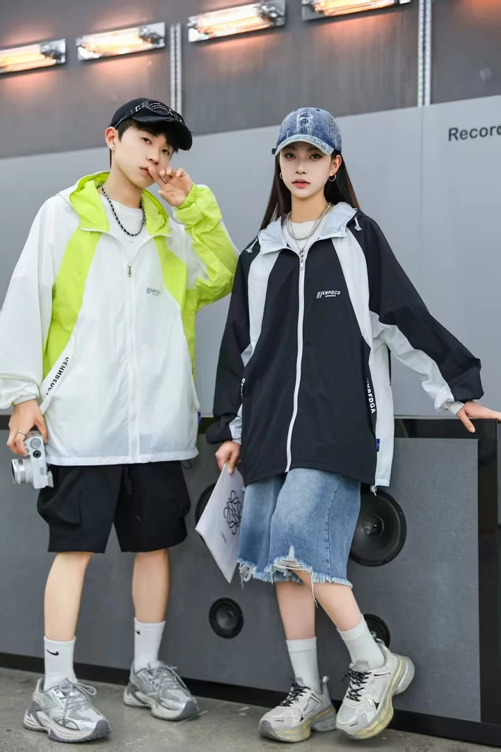 【8803】夏季潮流KNPGCD斜杠防晒衣