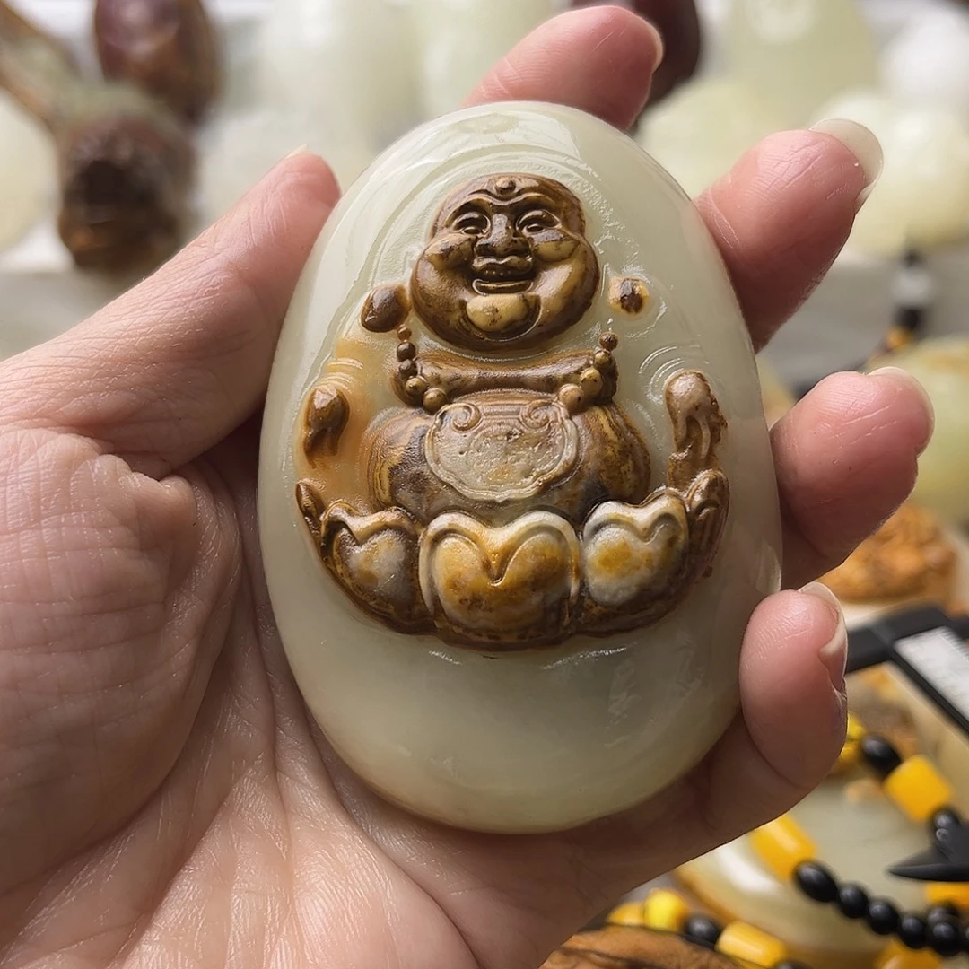 石材方解石手把摆件不退换佛
