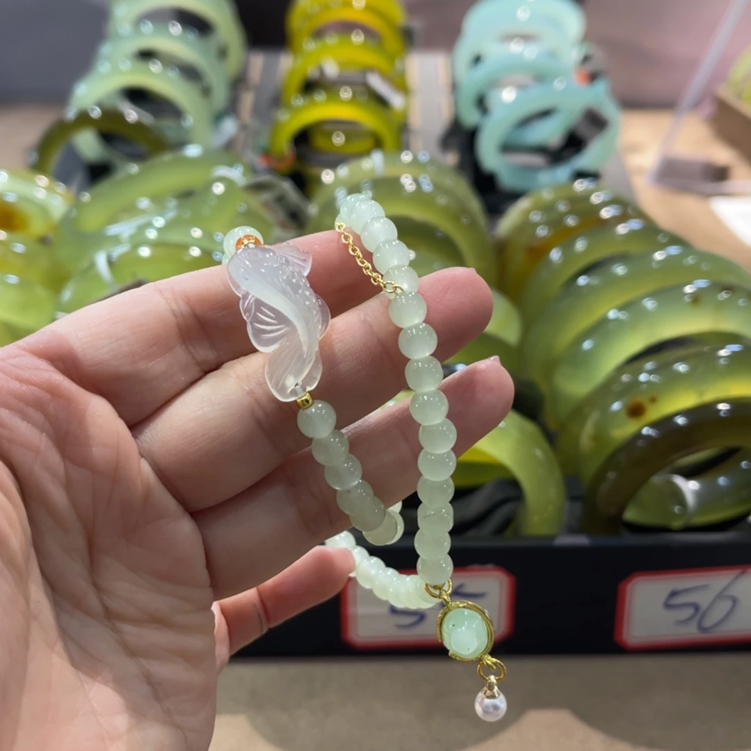 蛇纹石玉手镯未镶嵌落***L