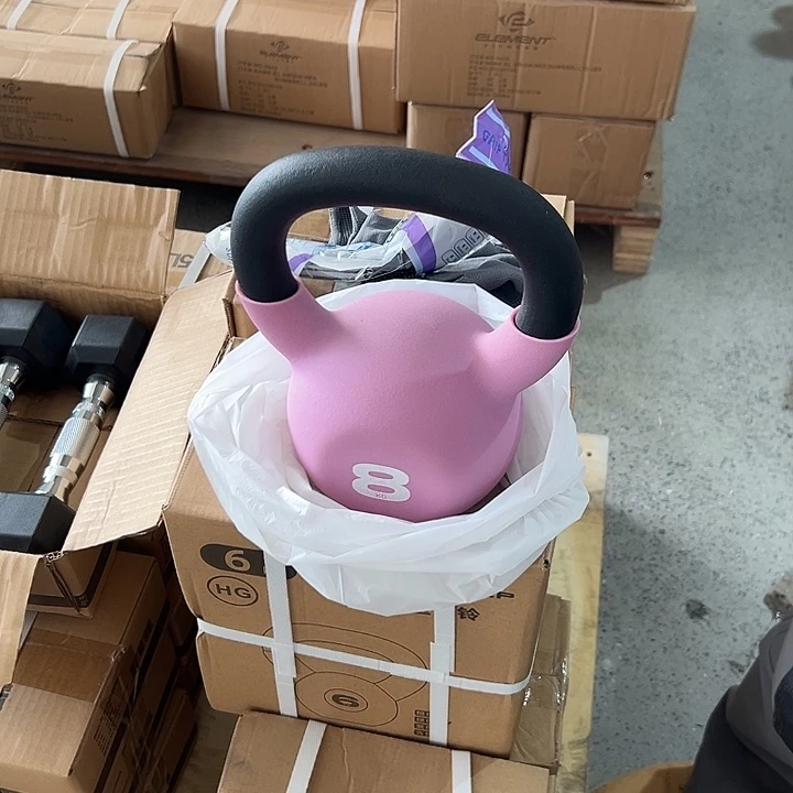 全新马卡龙浸塑壶铃8公斤一只