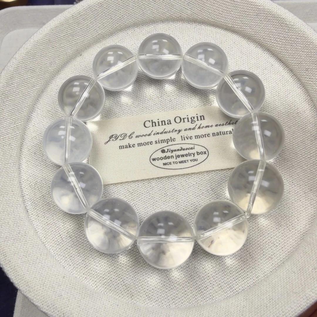 水晶未镶嵌手串淡奶白水晶手串