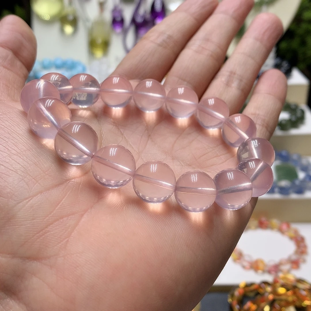 水晶手链未镶嵌星光粉晶13