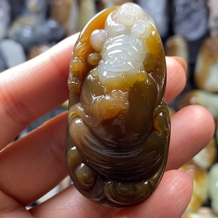 和田玉未镶嵌挂件