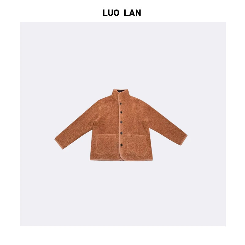 DAMEI OOTD 复古休闲立领立体圈圈羊毛混纺夹克外套 YLM00156