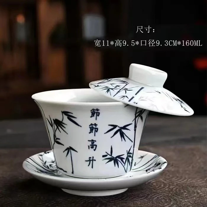 G1581-节节高升三才盖碗TJ032茶具套装