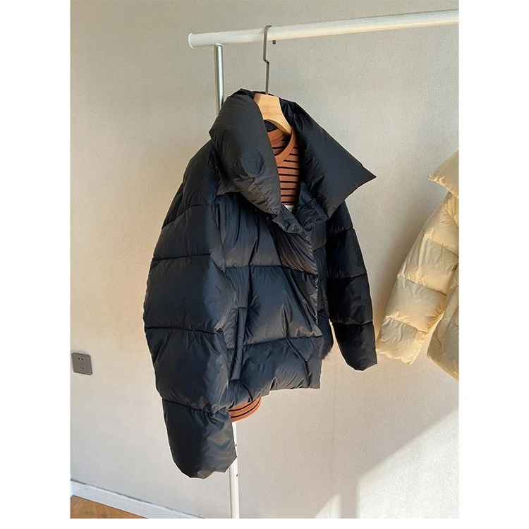 DUCURNO立领短款羽绒服女冬季2025新款休闲气质加厚保暖百搭外套
