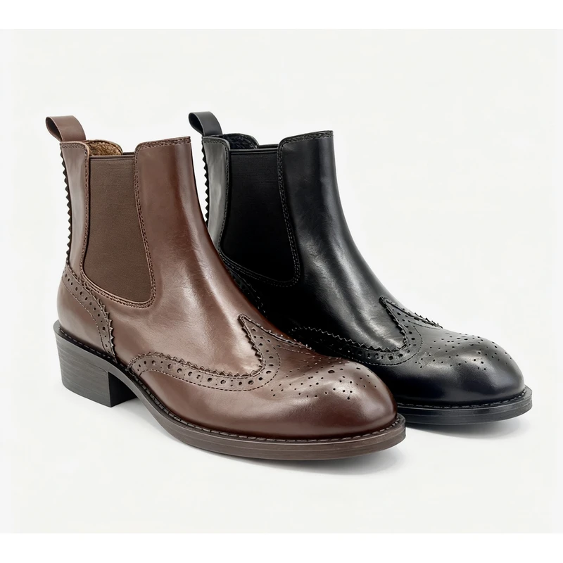 9081-1复古冬季秋季爆款靴通勤靴子商务经典百搭秋冬