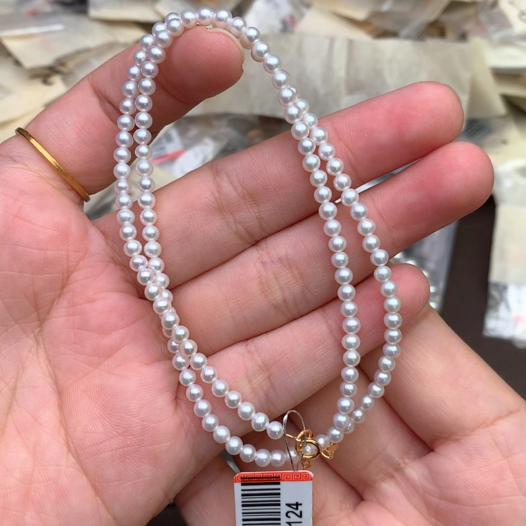 淡水珍珠颈饰银S925镶嵌一