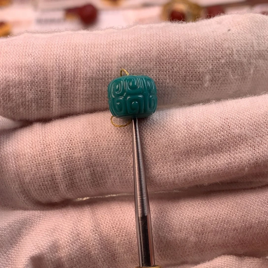 绿松石未镶嵌配饰蕊9.3*8.2