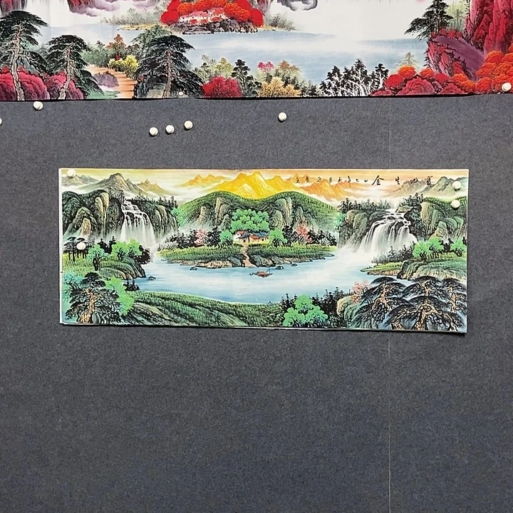 国画小六尺山水一副