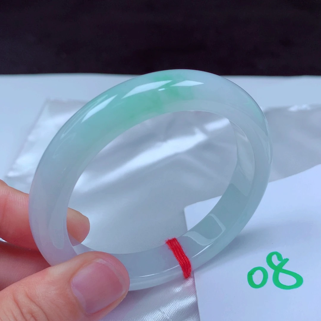 未镶嵌手镯翡翠缅甸天然A货翡翠手镯54.3