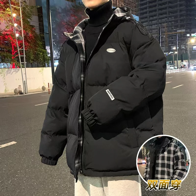 LILI001 棉服男情侣双面穿9006潮流加厚韩版冬季学生港风ins