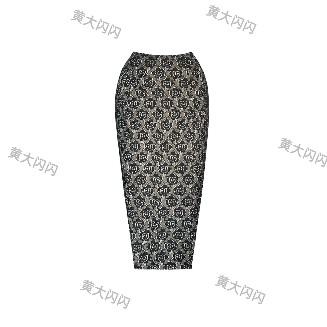 【黄大闪闪原创】魅惑大女人设计感有弹力百搭半身裙SSQ2101